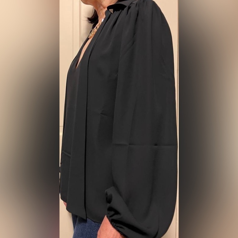 INC International Concepts Black Blouse - Picture 2 of 6